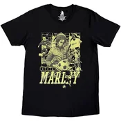 Bob Marley Football Collage Black M Majica