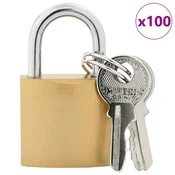 U zakljucavanje s kljucevima 100 pcs Mjed Željezo