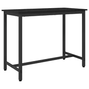 vidaXL miza Črna Orehovina 100 x 50 x 76,5 cm Inženirski les in jeklo