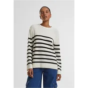 Womens striped sweater cream/black