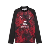 PUMA AC Milan Warmup Quarter-Zip Top Men, Football, Red/Black, L