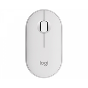 Logitech Pebble 2 M350s, Ambidekster, Optički, RF bežični + Bluetooth, 4000 DPI, Bijelo