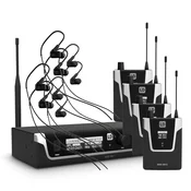 Kompleten In-Ear monitoring sistem 4x sprejemnik, 4x slušalke - LD SYSTEMS