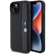 Bmw Trdi ovitek za iPhone 15 Plus BMW, perforiran, črne barve
