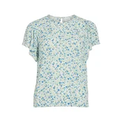 VILA Bluza VIGREIS  modra / temno zelena / bela