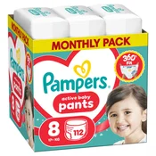 Pampers pants pelene monthly S8, 17+kg 112 kom
