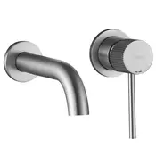 Skrita armatura za umivalnik Rea Lungo Stripe Brush Nickel