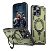 slomart Ohišje Hybrid Armor Trendy z MagSafe za iPhone 16 Pro Max - zeleno