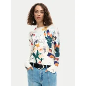 Desigual Pulover Nantes Lacroix 26SWJF35 Écru Regular Fit