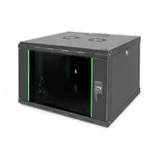 7U wall mounting cabinet, Unique 420x600x600 mm, color black (RAL 9005)