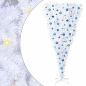 Vidaxl Umestno božično drevo med 300 LED Bela 180 cm PVC in jeklo