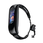 HURTEL Kovinska zapestnica za Xiaomi Mi Band 3/4/5/6 pašček - črna