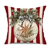 Božična prevleka za blazino CHRISTMAS BALL 45x45 cm, rdeča
