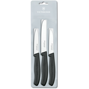 Victorinox set 3 nožev za zelenjavo 6.7113.3, črn