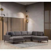 Atelier del Sofa Ugaona garnitura 90x90x155cm Antracit
