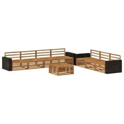 Set vanjskih sofa 8 pcs Prirodna 79 x 79 x 37 cm