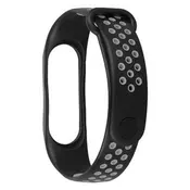 Pašček za uro Xiaomi Mi Band 3 ali 4 - črno siv
