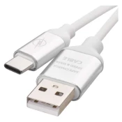 Kabel USB-A/USB-C, 2.0, polnjenje, podatki, 1 m, bela