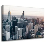 shumee Platno s sliko Chicago Architecture 70x50 cm ZDA Poljska Mesta