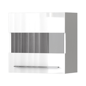 JELA VISECA KOMODA VK60-1KS/PN - kolekcija Piano - Bela lak/Kristalno Bela HG Lak - 60x57x29 cm