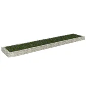 Vidaxl Visoka greda gabion pocinkano jeklo 500x100x20 cm