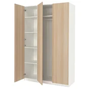 PAX/FORSAND Garderobni sestav, bela/imitacija beljenega hrasta, 150x60x236 cm