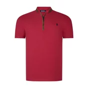 T8571 DEWBERRY ZIPPERED MENS T-SHIRT-PLAIN BURGUNDY