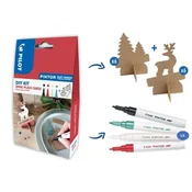 Pilot Pintor Fine Creative set akrilnih markerjev 0,9-1,5 mm - XMAS 4 kosi + priponke 12 kosov