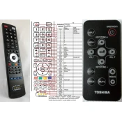 General TOSHIBA TLP-XD2700 - compatible General-branded remote control