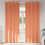 Zavjese za blackout s prstenovima 2 pcs Terakota 260 x 140 cm