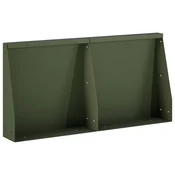 vidaXL Zadrževanje stene 2 kos 40 x 12 x 40 cm Jeklo Olivno zelena