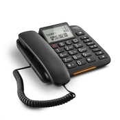 SIEMENS GIGASET DL380 - normalan telefon sa displejem, lista od 99 brojeva, spikerfon, KLIP, crna bo
