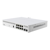 Mikrotik CSS610-8P-2S+IN mrežni prekidac Upravljano Gigabit Ethernet (10/100/1000) Podrška za napajanje putem Etherneta (PoE) Bijelo