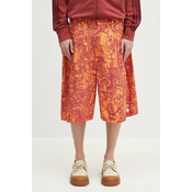 Bombažne kratke hlače Marcelo Burlon Aop Mech Pajama Shorts Orange Burgundy