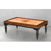 Casa Padrino luxury vintage style coffee table natural/brown/black 137 x 77 x H. 45 cm - Rectangular solid wood living room table - Vintage style living room furniture - Luxury furniture