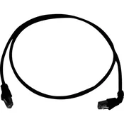 Telegärtner RJ45 omrežni priključni kabel CAT 6A S/FTP 0.50 m črne barve z zaščito pred gorenjem, brez halogena Telegärtner