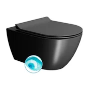 Gsi PURA Závěsná WC Mísa Swirlflush 36x55cm Črna Dual-Mat DualGlaze+ Keramika