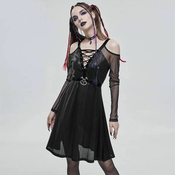 Ženska obleka z dolgimi rokavi DEVIL FASHION - SKT136