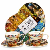 Komplet 2 skodelic in krožnikov. 250 ml porcelan Kandinsky kot darilo.