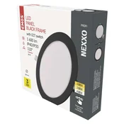 LED vgradno svetilo NEXXO, okroglo, črno, 18W, nastavljiva CCT