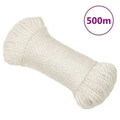 Vidaxl Delovna vrv bela 6 mm 500 m polipropilen