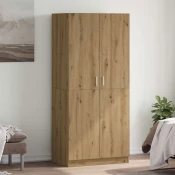 shumee vidaXL Garderobna omara artisan hrast 80x52x180 cm inženirski les