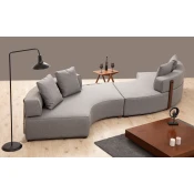 Atelier del Sofa Ugaona garnitura Gondol 105x70x380cm Siva