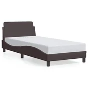 Vidaxl Posteljni okvir Dover temno rjav 80x200 cm blago