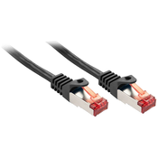 LINDY LINDY 47372 RJ45 omrežni kabel\, Patch kabel CAT 6 S/FTP 1.00 m črna 1 kos, (20420063)