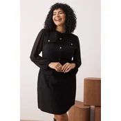 Trendyol Curve Ženska haljina Tbbaw26Ah00036, Crna