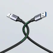 NEW Močan pleteni kabel USB 3.0 5Gbps 0,5 m sive barve