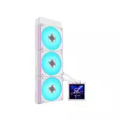Komplet za tekočinsko hlajenje AIO Liquid Cooler Lian Li HydroShift II LCD-S 360CL, ARGB, bel
