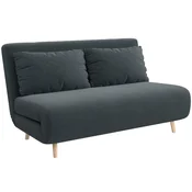 Homestar Sofa postelja nastavljiv naslon za hrbet 141x90x81 cm temno siva