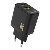 DUDAO A27 MaxC USB-C USB-A GaN 35W zidni punjac - crni